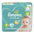 Fralda Pampers Confort Sec P Pacotao Com 28 Unidades