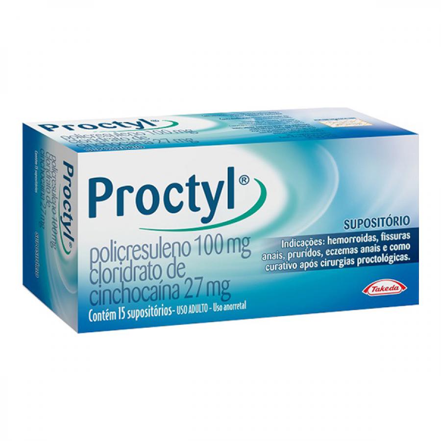 PROCTYL COM 15 SUPOSITÓRIOS - Drogaria Catarinense