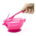 Tigela Com Ventosa+colher Nuby Rosa