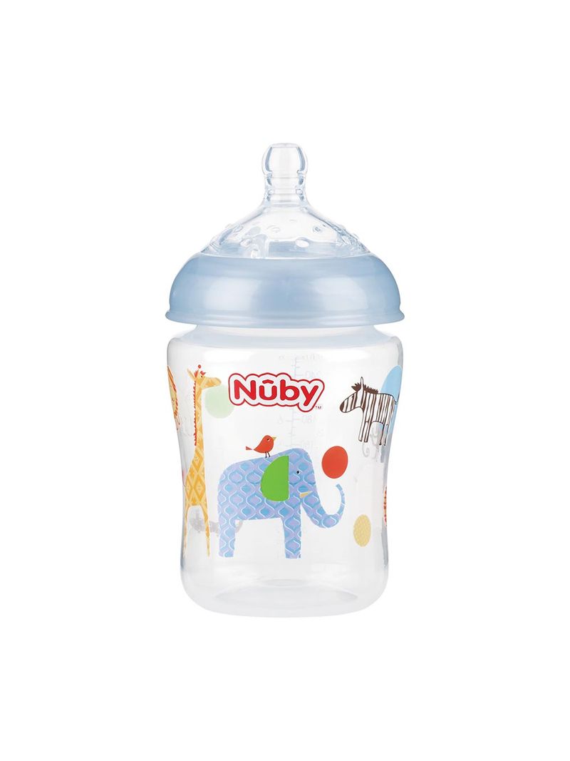 Mamadeira-Nuby-Bico-Largo-270ml-Azul