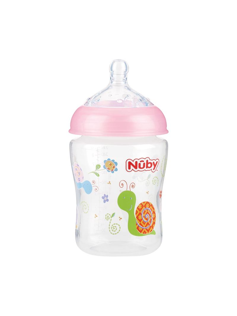 Mamadeira-Nuby-Bico-Largo-270ml-Rosa