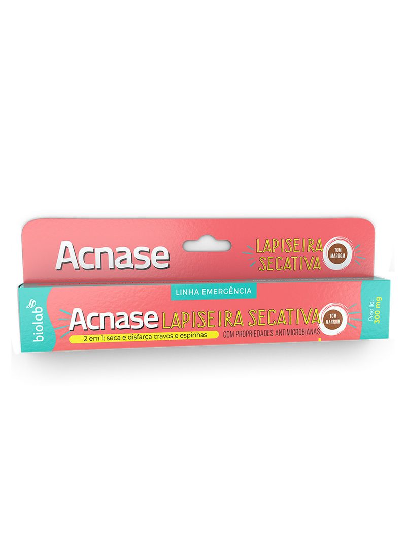Acnase-Lapiseira-Secativa-2em1-300mg-Tom-Marrom