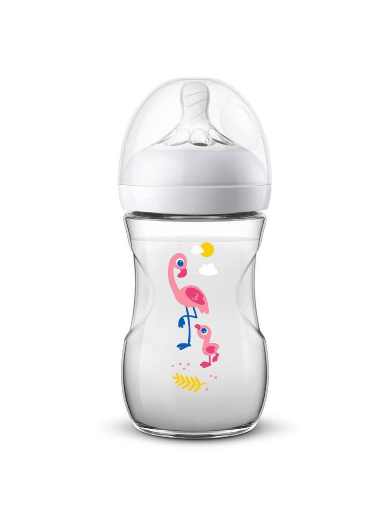 Mamadeira-Avent-Petala-260ml-Flamingo