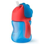 Copo-Avent-Dinossauro-200ml-Com-Canudo-Azul-E-Vermelho