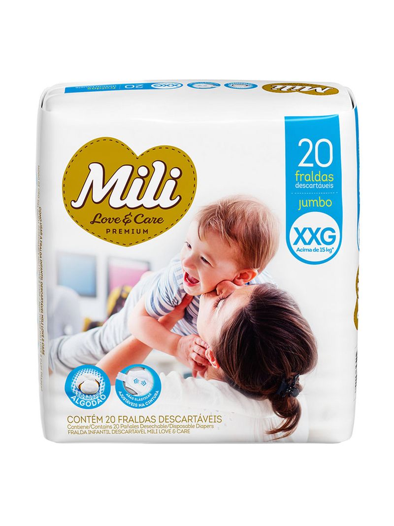 Fralda-Mili-Love-E-Care-Xxg-Jumbo-Com-20-Unidades