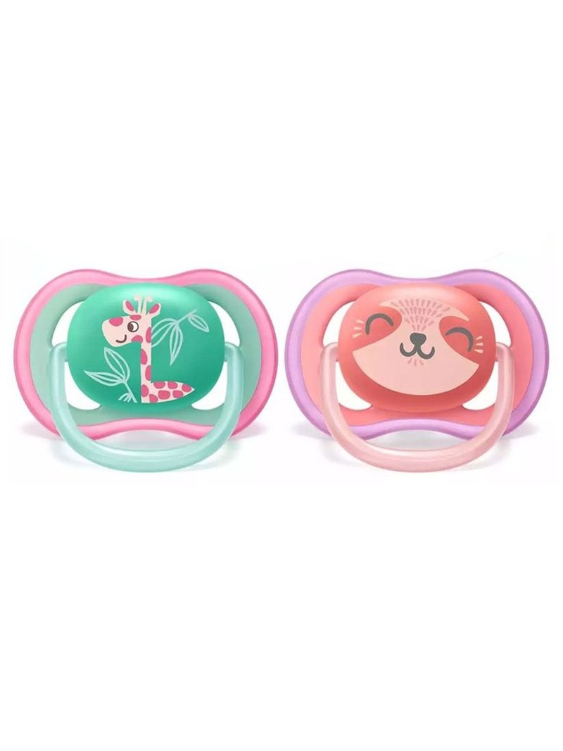 Chupeta-Avent-Ultra-Air-Decorada-Com-2-18--Meses-Rosa