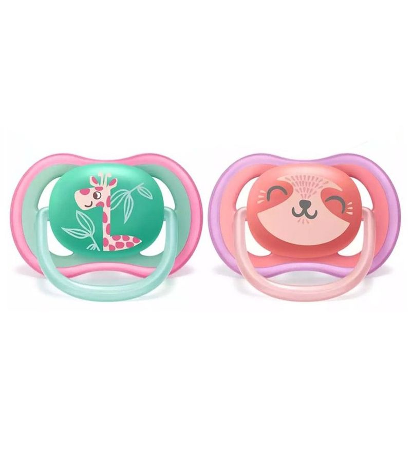 Chupeta-Avent-Ultra-Air-Decorada-Com-2-18--Meses-Rosa