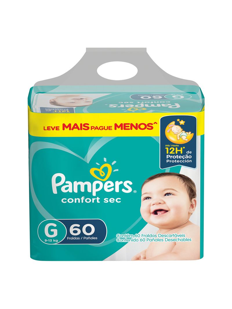 Fralda-Pampers-Confort-Sec-G-Super-Com-60-Unidades-Fortebag