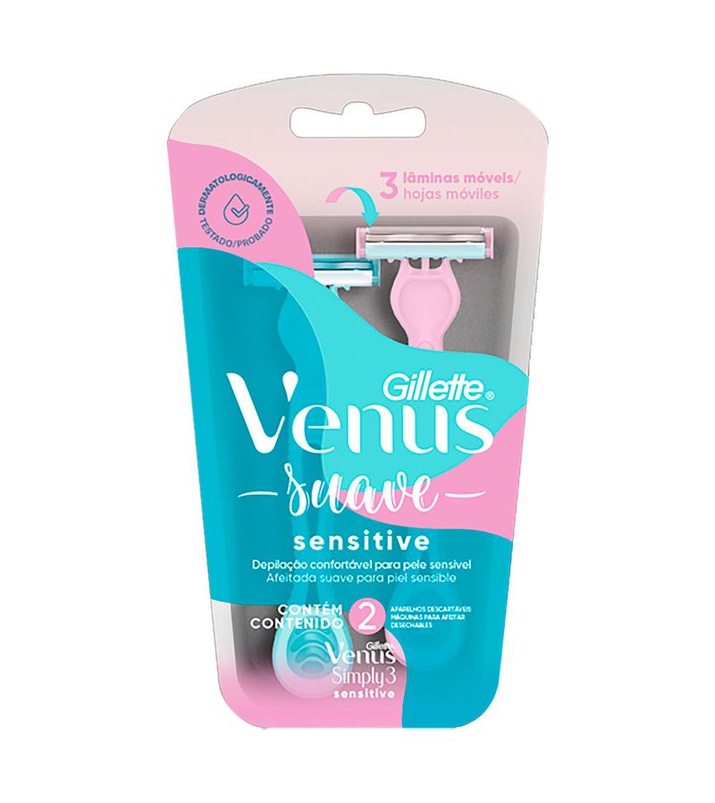 Aparelho-Gillette-Depilatorio-Venus-Simply-3-Com-2-Sensitive