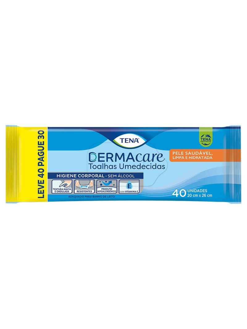 TOALHA-UMEDECIDA-TENA-DERMACARE-LEVE-40-PAGUE-30-ADULTO-ESPECIAL