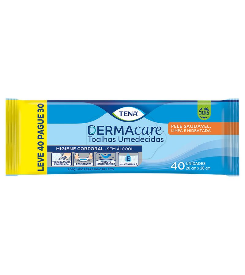 TOALHA-UMEDECIDA-TENA-DERMACARE-LEVE-40-PAGUE-30-ADULTO-ESPECIAL