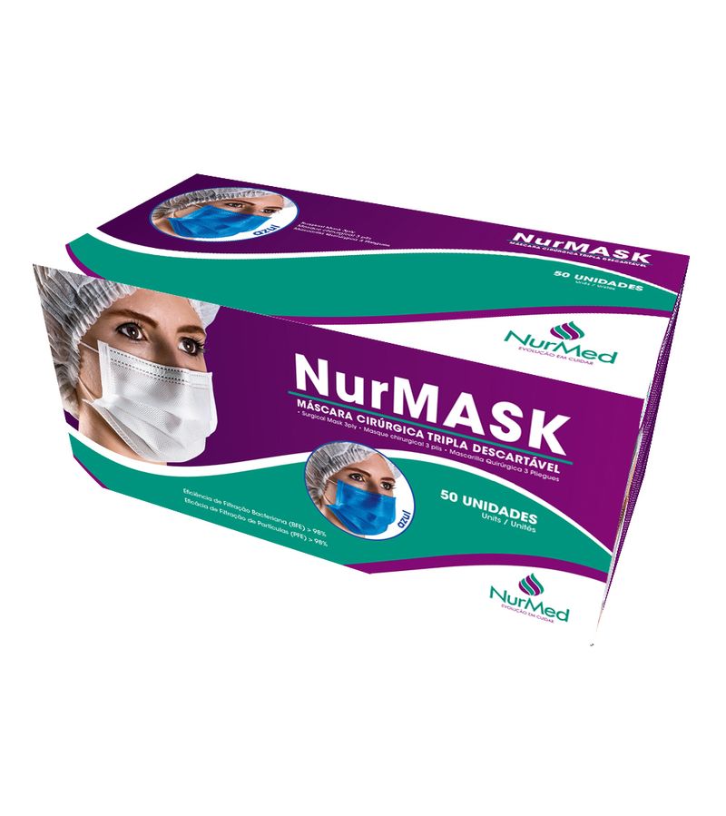 Mascara-Nurmask-Com-50-Tripla-Com-Elastico-Azul