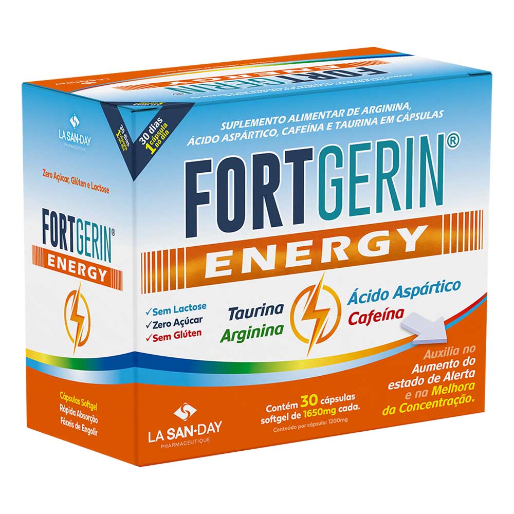 FORTGERIN ENERGY COM 30 CAPSULAS 1650MG - Drogaria Catarinense