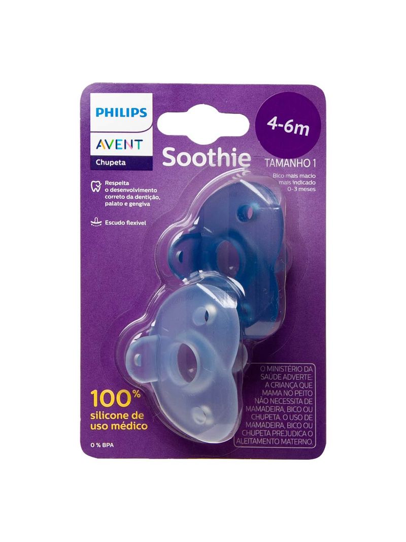 Chupeteta-Avent-Soothie-Com-2-4-6-Meses-Azul