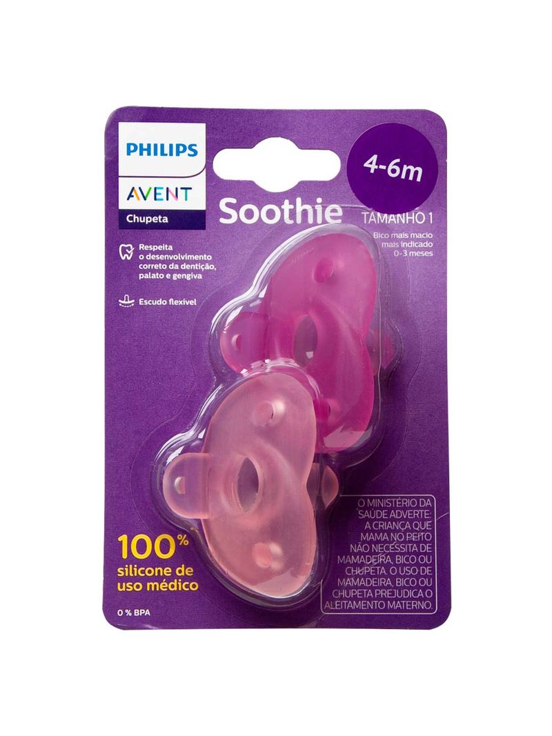 Chupeta-Avent-Soothie-Com-2-4-6-Meses-Rosa