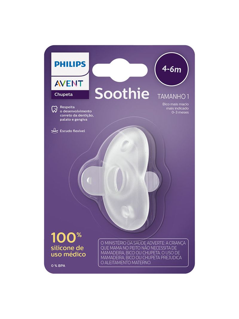Chupeta-Avent-Soothie-Com-1-Neutra-4-6-Meses