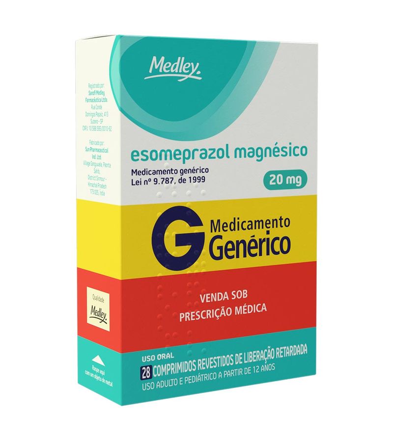 Esomeprazol-Medley-Com-28-Comprimidos-Revestido-Liberacao-Retardada-20mg--Generico