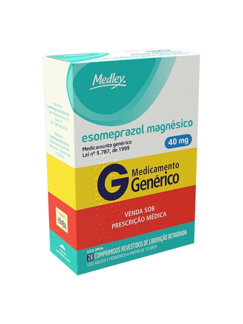 Esomeprazol-Medley-Com-28-Comprimidos-Revestido-Liberacao-Retardada-40mg--Generico