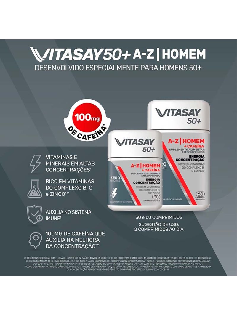 Vitasay-50--A-z-Homem---Cafeina-Com-30-Comprimidos-Revestidos