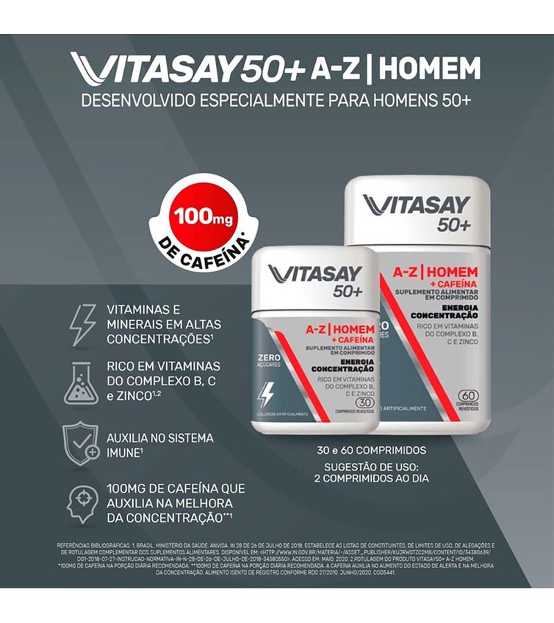 Vitasay-50--A-z-Homem---Cafeina-Com-30-Comprimidos-Revestidos