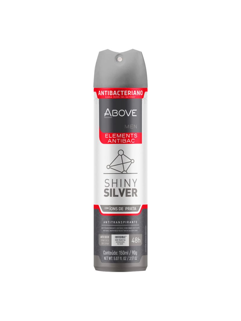 Desodorante-Above-Masculino-Elements-Antibac-150ml-Aerossol-Shiny-Silver