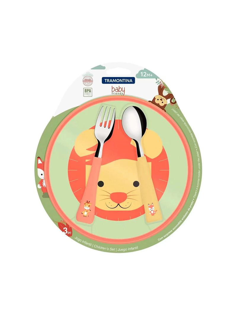 Prato---Colher---Garfo-Baby-Friends-Tramontina-Para-Idade--12-Meses