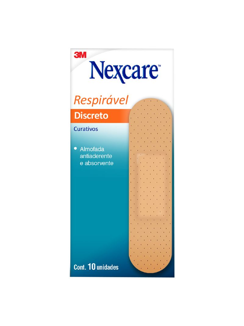 Curativo-3m-Nexcare-Com-10-Adesivos-Tradicionais-Bege