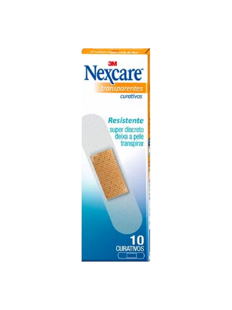 -Curativo-3m-Nexcare-Com-10-Adesivos-Transparentes