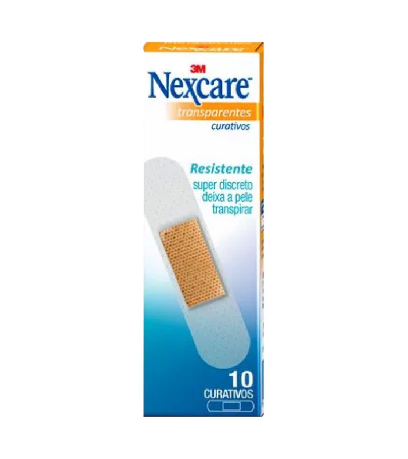-Curativo-3m-Nexcare-Com-10-Adesivos-Transparentes