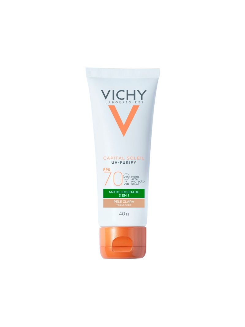 Vichy-Capital-Soleil-Uv-purify-40gr-Fps70-Antioleosidade-Cor-Clara