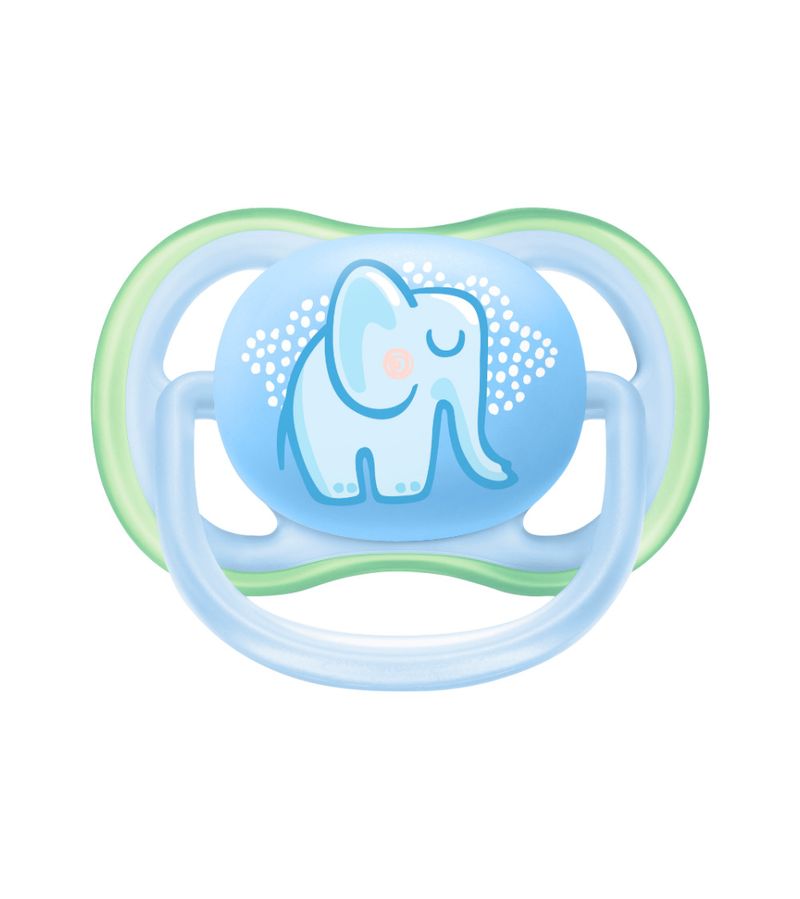 Chupeta-Avent-Ultra-Air-Com-2-Elefante-leao-0-6-Meses