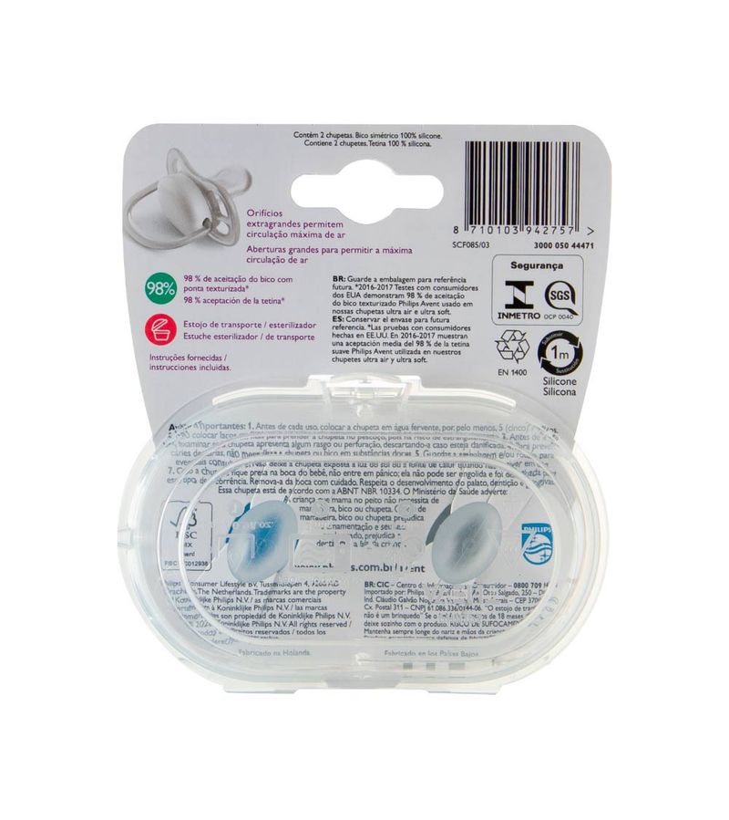 Chupeta-Avent-Ultra-Air-Com-2-Pata-urso-6-18-Meses