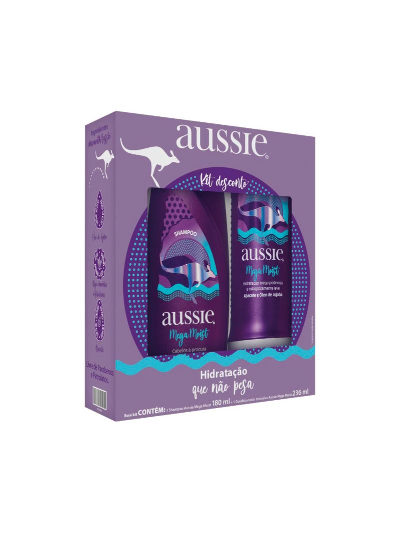 Shampoo-creme-Tratamento-Aussie-180ml-236ml-Mega-Moist-Especial