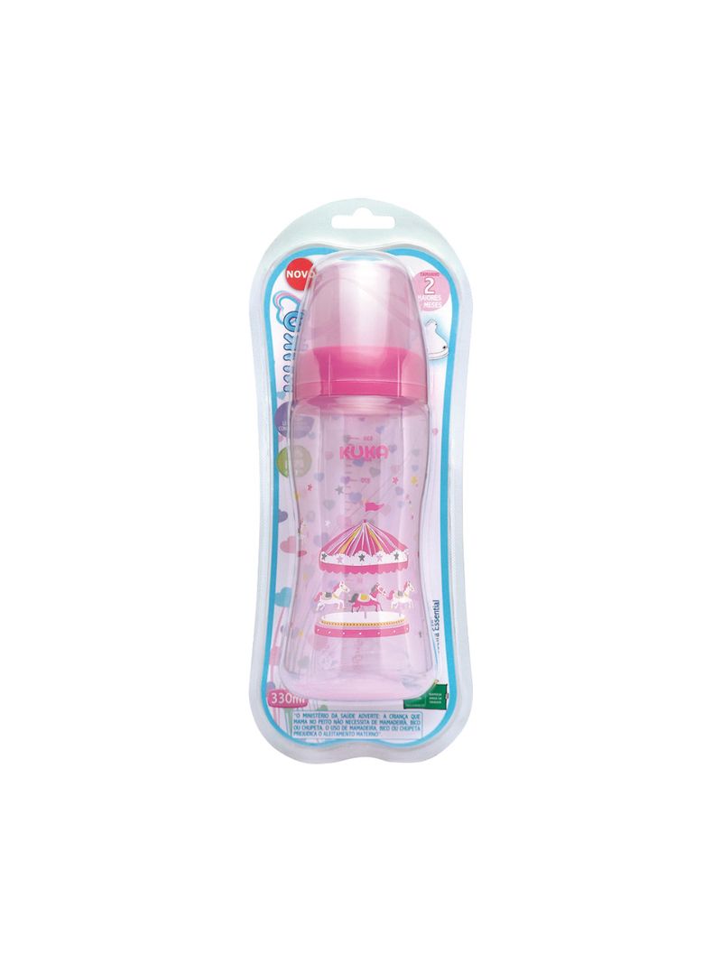 Mamadeira-Kuka-Essential-330ml-Orto-Rosa