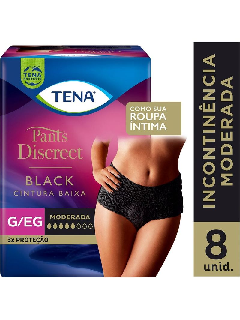 Calcinha-Descartavel-Tena-Pants-Discreet-Black-G-eg-Com-8-Unidades