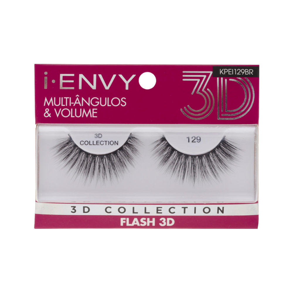Cilios Posticos Kiss New York I Envy 3d Flash 129
