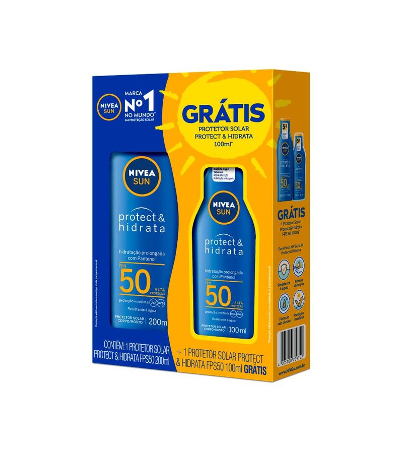 Protetor-Solar-Nivea-Protect-<->-<->-Hidrata-200ml-100ml-Fps50-Especial
