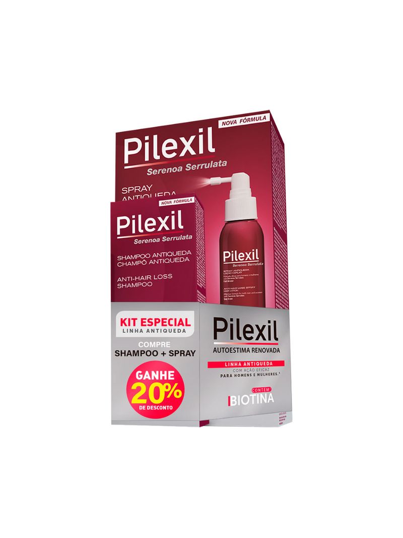 Shampoo-Pilexil-150ml-120ml-Locao-Spray-Antiqueda-Especial