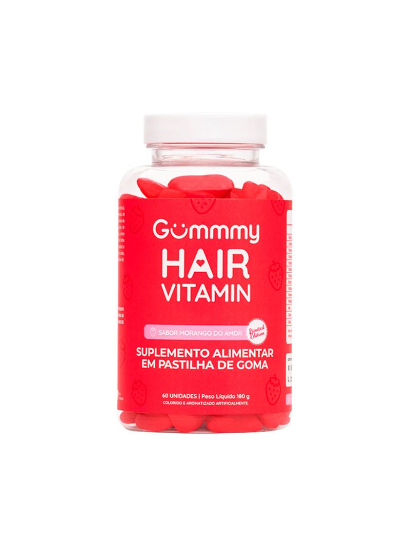 Gummmy-Hair-Vitamin-Com-60-Gomas-Morango-Do-Amor