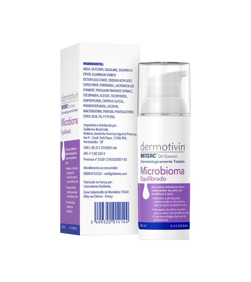 Hidratante-Dermotivin-Benzac-Oil-50ml-Microbioma-Equilibrado