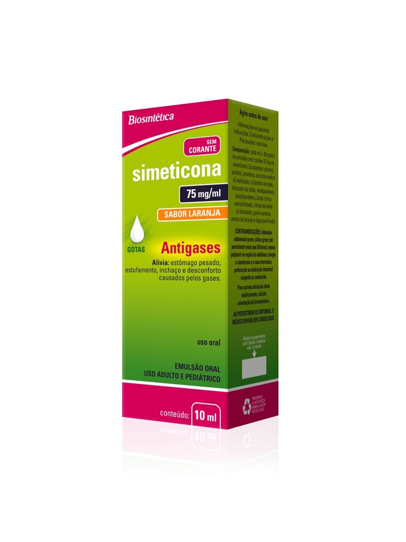 Simeticona-Biosintetica-10ml-Emulsao-75mg-ml-Generico