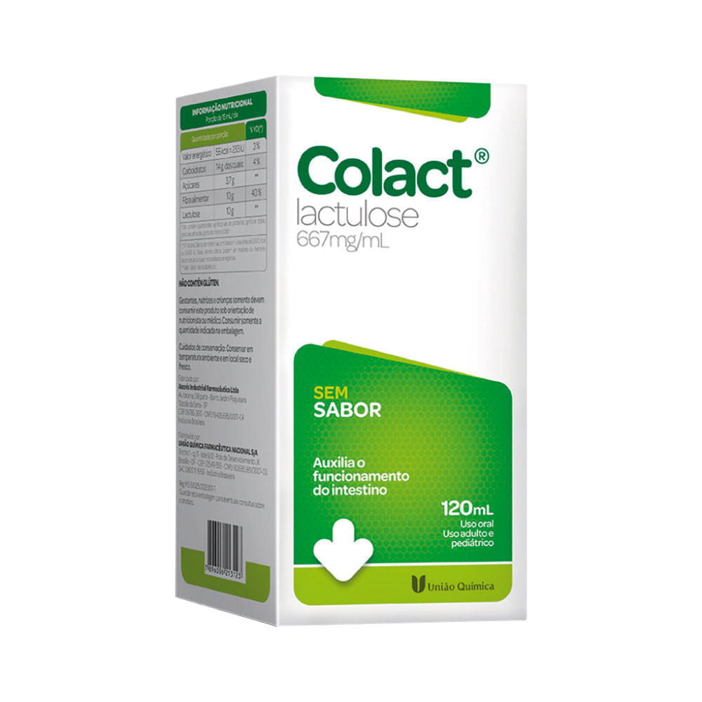 COLACT 120ML 667MG/ML SEM SABOR - Drogaria Catarinense