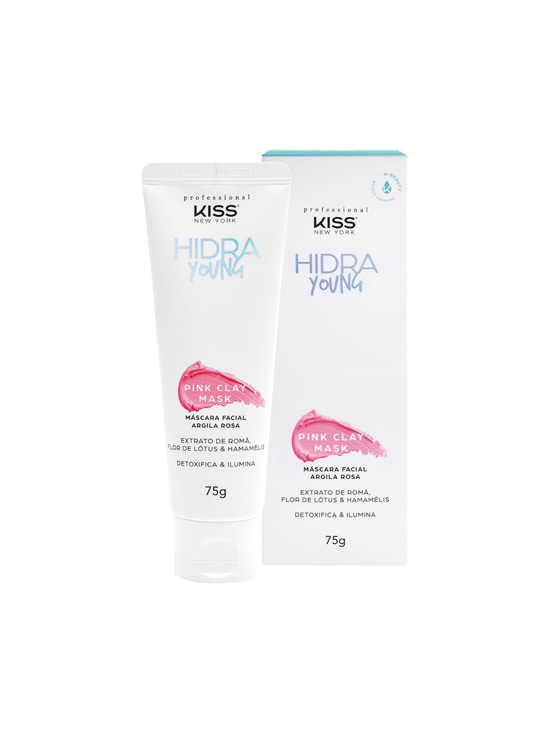 Mascara-Facial-Kiss-New-Hidra-Young-75g-Argila-Rosa