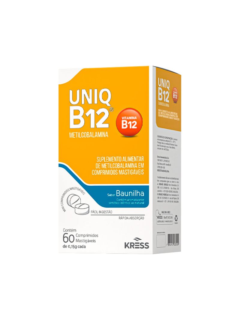 Uniq-B12-Com-60-Comprimidos-Mastigaveis-Baunilha