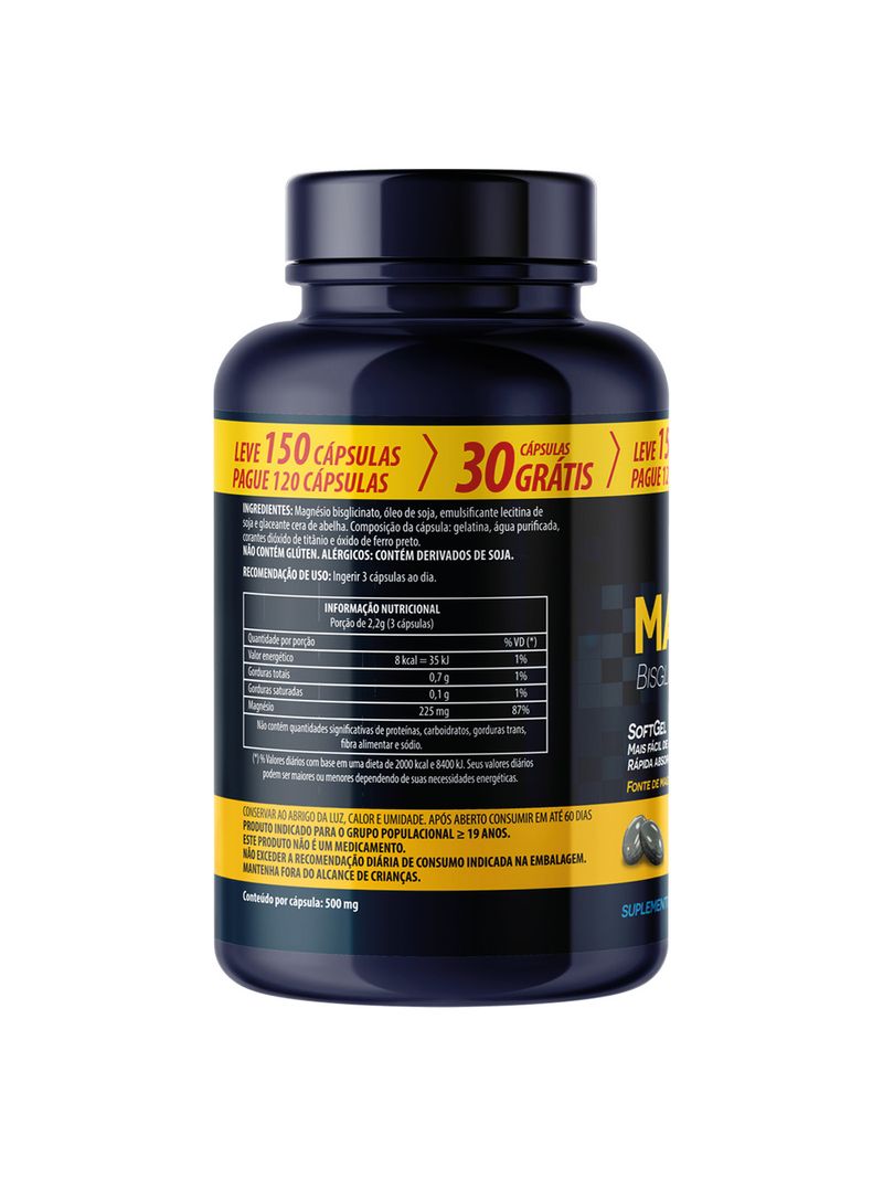 Magnesio-Bisglicinato-Lasanday-Leve-150-Pague-120-Capsulas-750mg--Especial