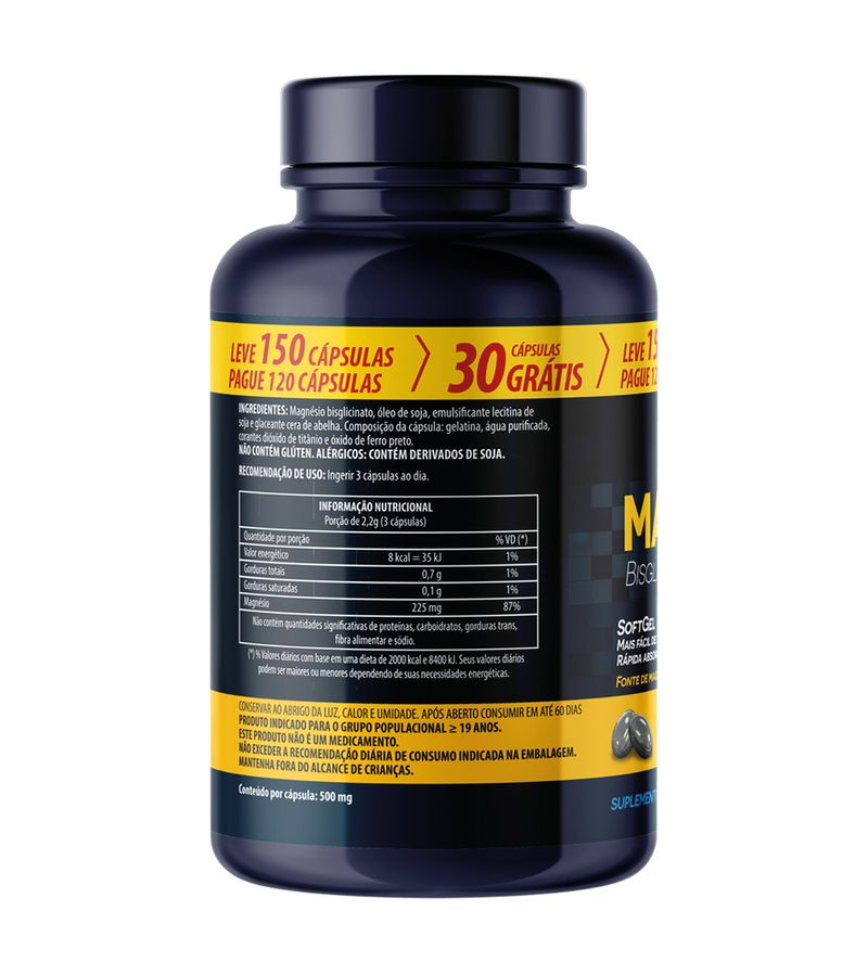Magnesio-Bisglicinato-Lasanday-Leve-150-Pague-120-Capsulas-750mg--Especial