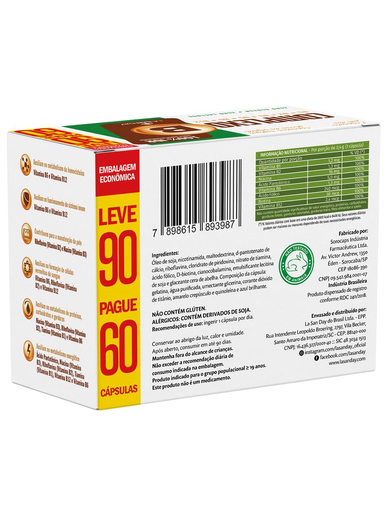 Complexo-B-Lasanday-Leve-90-Pague-60-400mg-Especial