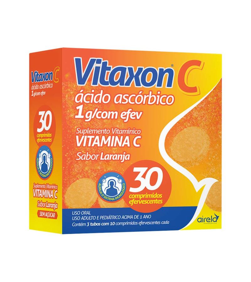 Vitaxon-C-Com-30-Comprimidos-Efervescentes-1g-Laranja