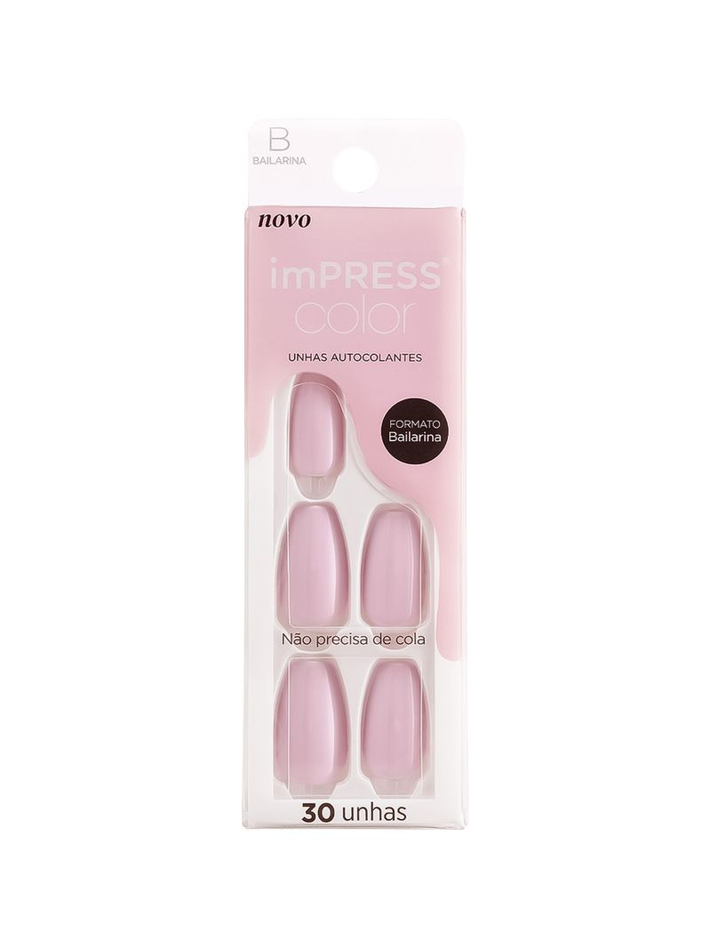 Unhas-Posticas-Kiss-New-York-Impress-Color-French-Lavender-Bailarina