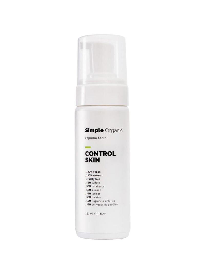 Espuma-Paralimpeza-Simple-Organic-150ml-Control-Skin